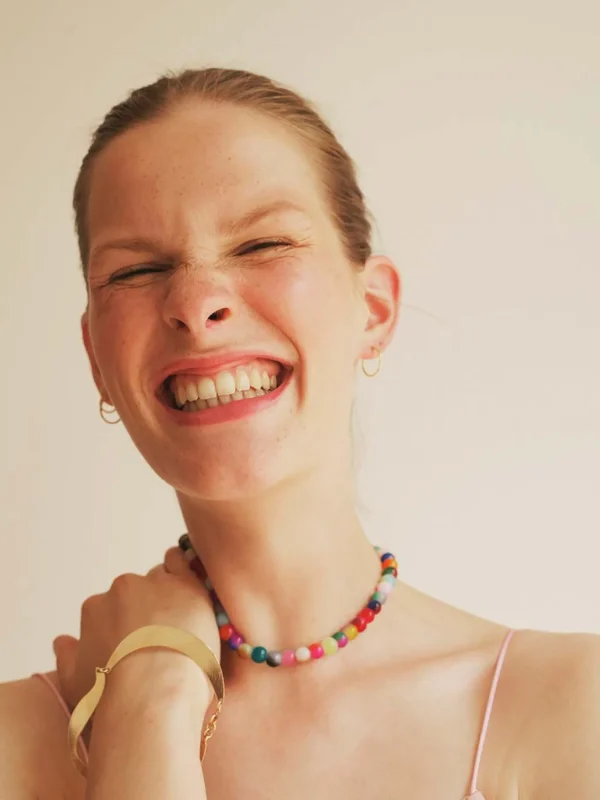 MALAIKARAISS COL­LI­ER GLASS BEADS MULTICOLOR<< Necklaces
