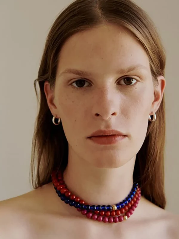 MALAIKARAISS COL­LI­ER GLASS BEADS NEW SEASON<< Necklaces