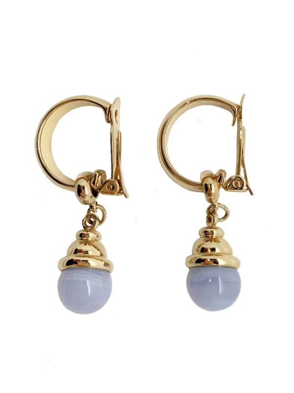 MALAIKARAISS DANGLING GEM­STONECLIP<< Earrings