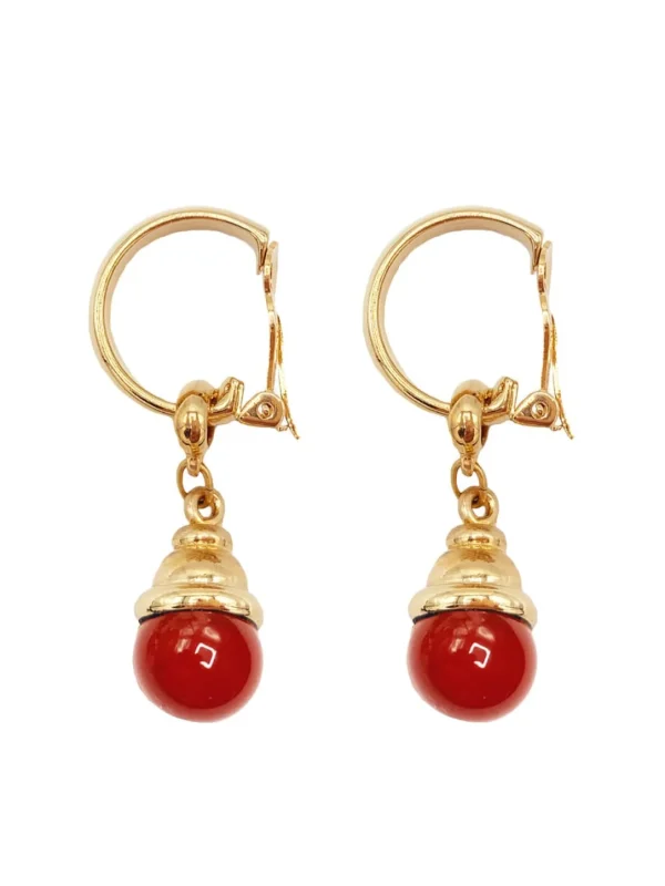 MALAIKARAISS DANGLING GEM­STONECLIP<< Earrings