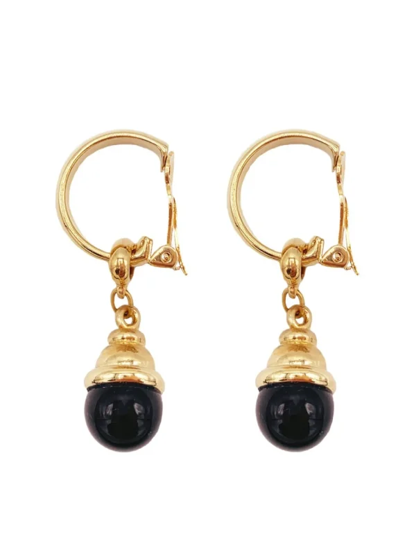 MALAIKARAISS DANGLING GEM­STONECLIP<< Earrings