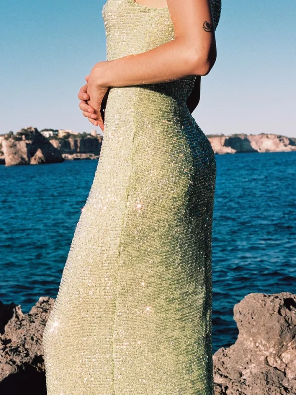 MALAIKARAISS Dress ArtaLime<< Dresses