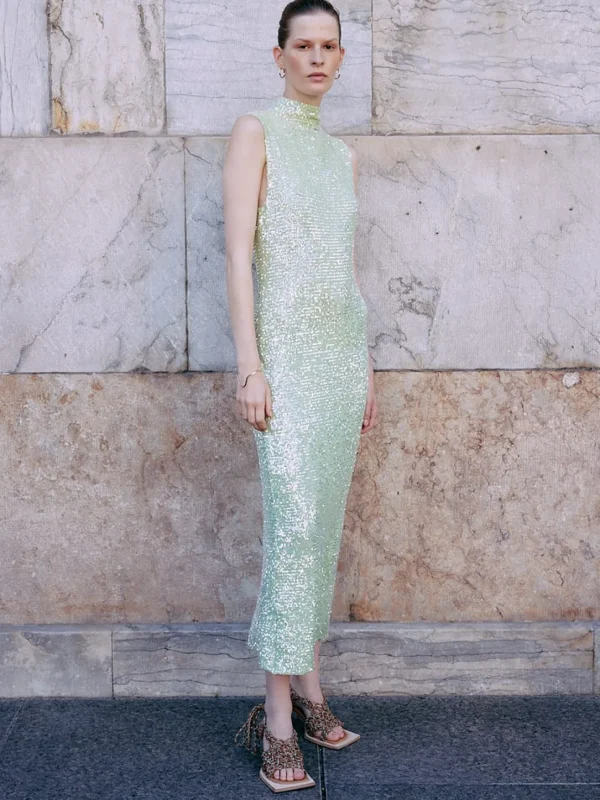 MALAIKARAISS Dress ArtaLime<< Dresses