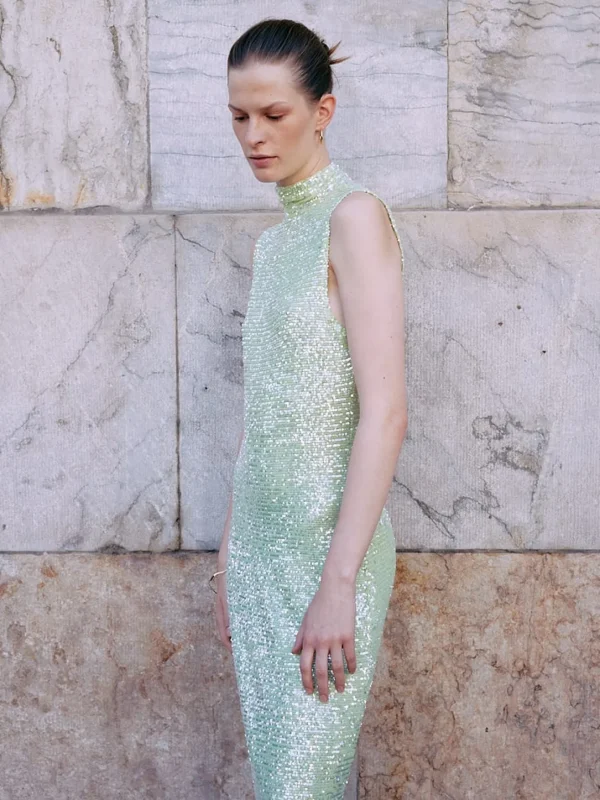 MALAIKARAISS Dress ArtaLime<< Dresses