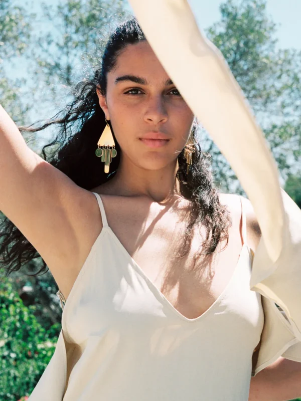 MALAIKARAISS Dress Bella But­ter cream &liquorice<< Dresses