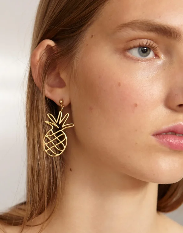 MALAIKARAISS Ear­ring PINE­APPLE3D<< Earrings