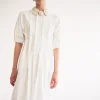MALAIKARAISS Pleated Dress Trine Bro­der­ie Anglaise<< Dresses