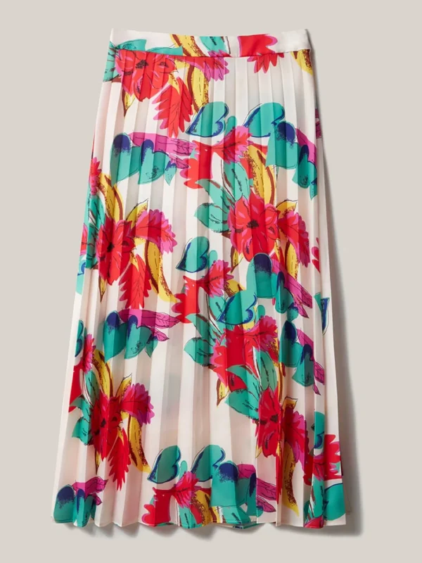 MALAIKARAISS SKIRT BLANCA FLOWER PRINT<< Skirts
